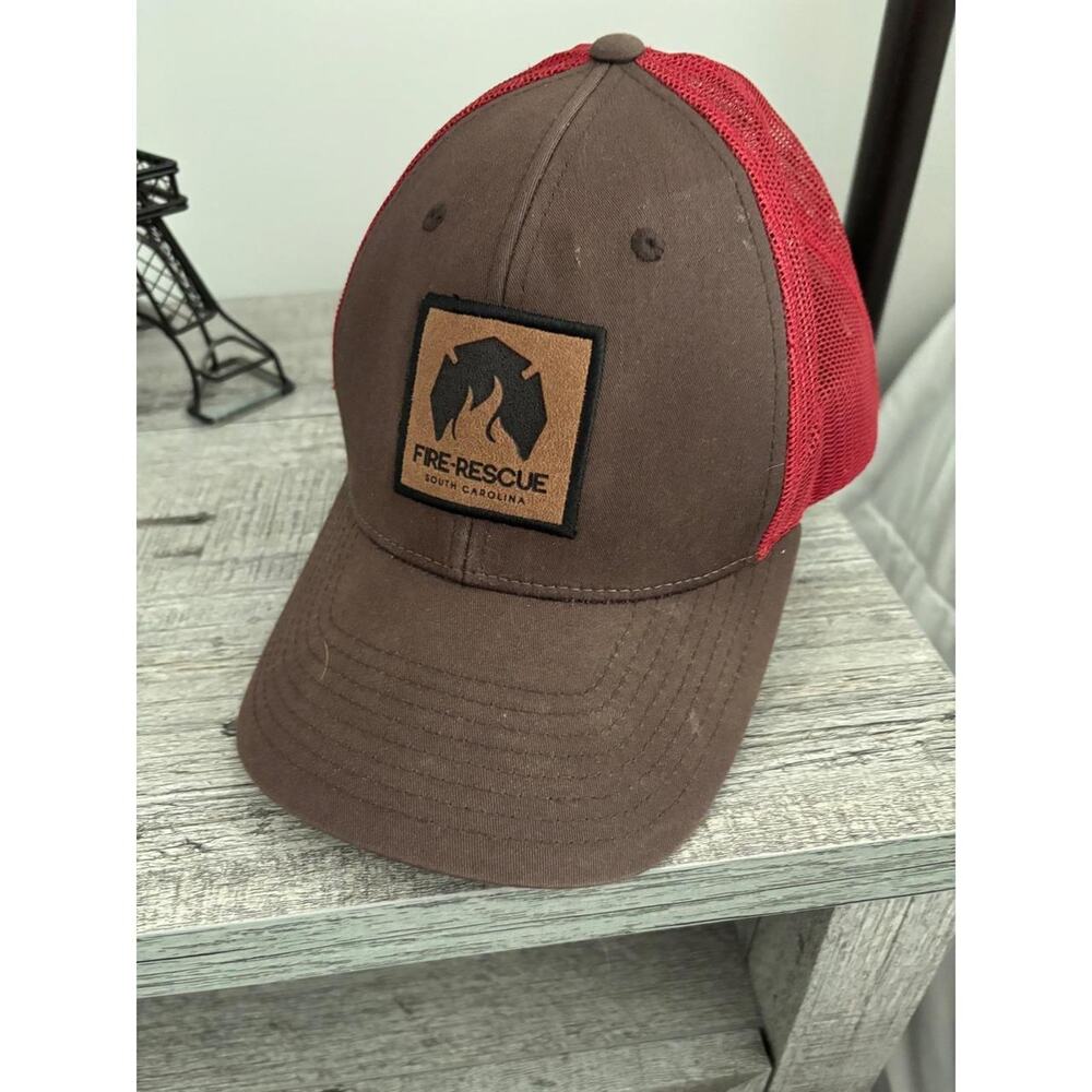 Richardson Fire Rescue‎ South Carolina Trucker Hat Cap Brown Red Mesh